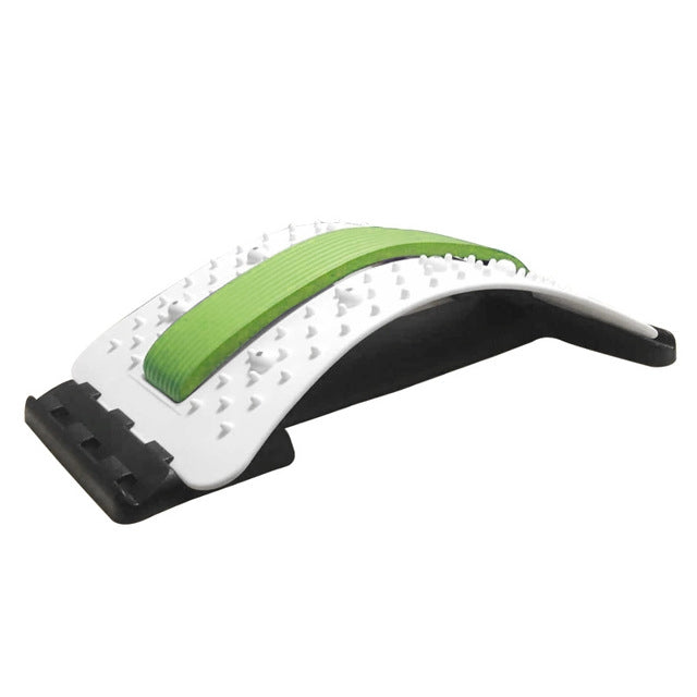 Lumbar Traction Stretching Device Posture Corrector Waist Support Spine Pain Relief Back Massage Stretcher, Black Purple, Black Red, Red White, White Green, White Blue, White Purple, Black Green, Black Blue