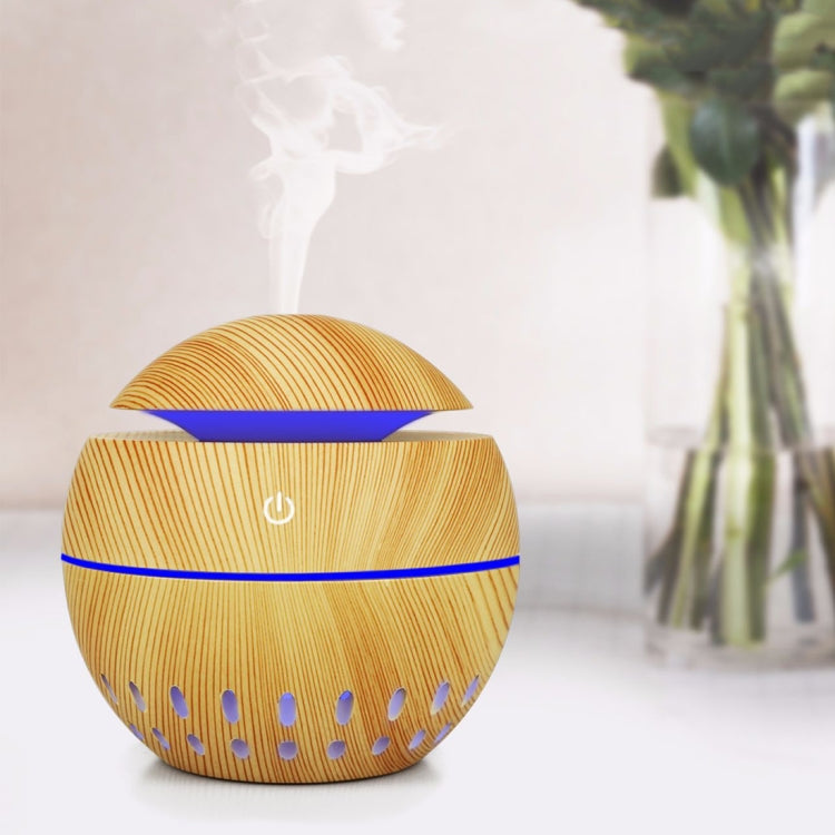 مرطب جو مجوف بمنفذ USB بتصميم خشبي، مزود بمصباح للعلاج العطري بسبعة ألوان، وبخاخ كحول أوتوماتيكي مع جهاز تحكم عن بُعد (أزرق سماوي)، HC0372A، HC0372B، HC0372C، HC0372D، HC0372F، HC0372G، HC0372H، HC0372I، HC0372J، HC0372K