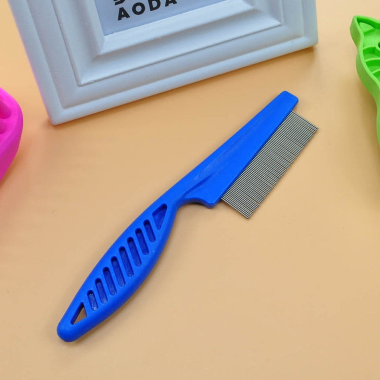 5 PCS Pet Cats Dogs Supplies Combs Fine Toothed Stainless Steel Needle Fleas Removal Combs, Length: 18.5cm, Length: 18.5cm, Blue, Length: 18.5cm, White