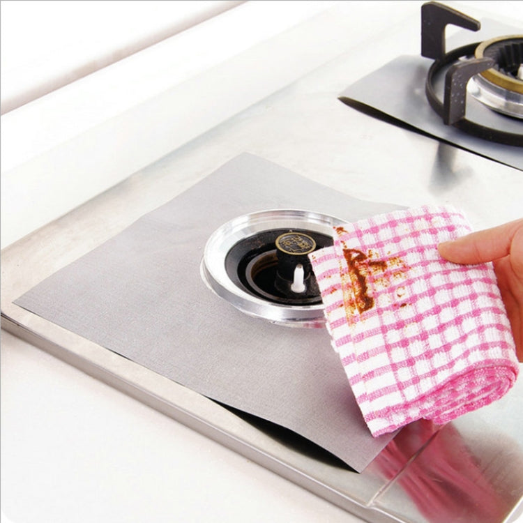 Gas Furnace Surface Ultra-thin Fibre Material Stovetop Protective Cleaning Pad, Size: 27*27cm, 0.12mm (Silver), 0.12mm