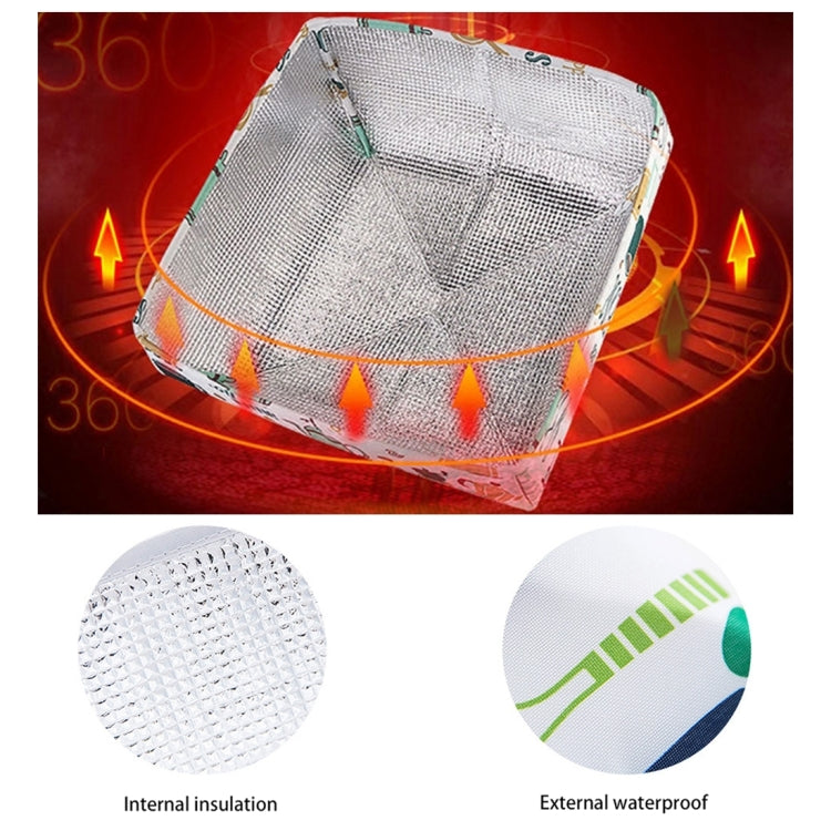 Foldable Thickened Aluminum Foil Food Heat Preservation Cover, Size: L (37 x 37 x 15cm), Size: L Red