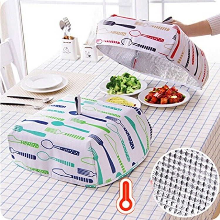 Foldable Thickened Aluminum Foil Food Heat Preservation Cover, Size: L (37 x 37 x 15cm), Size: L Red