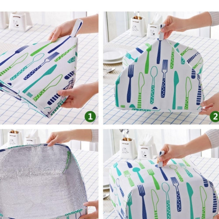 Foldable Thickened Aluminum Foil Food Heat Preservation Cover, Size: L (37 x 37 x 15cm), Size: L Red