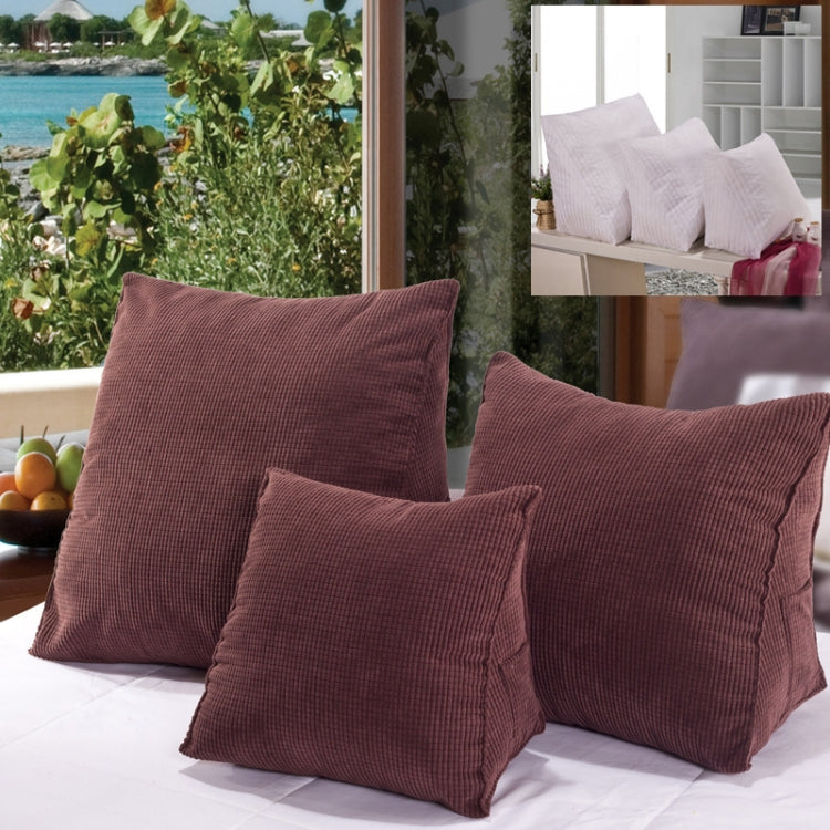 Three-dimensional Triangular Wedge Tatami Cushion Bed Backrest Waist Support Pillow with Interior Pillow, Size: 40cm x 36cm