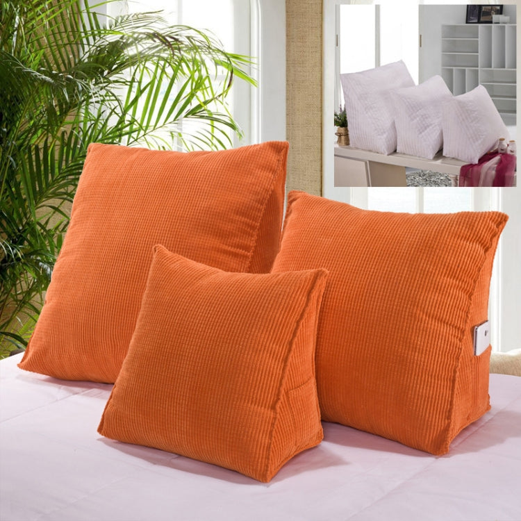 Three-dimensional Triangular Wedge Tatami Cushion Bed Backrest Waist Support Pillow with Interior Pillow, Size: 40cm x 36cm