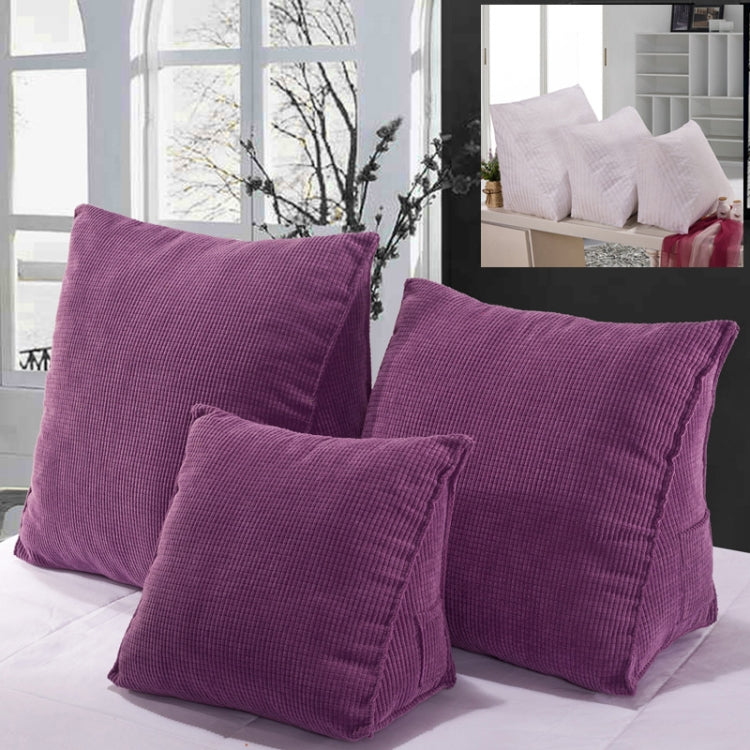 Three-dimensional Triangular Wedge Tatami Cushion Bed Backrest Waist Support Pillow with Interior Pillow, Size: 40cm x 36cm