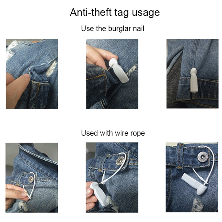 100pcs HTG-005 Small Hammer Anti-theft Magnetic Buckle EAS Anti-theft Sound and Magnetic Button Label for Supermarket Commodities, Random Color Delivery, HTG-005 Small Hammer