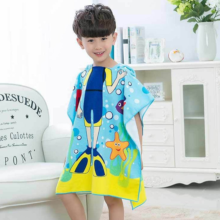 Children Beach Towel Hooded Cloak Kids Boy Girl Baby Bath Towel Absorbent Bathrobe Swim Clothes, Size: 60 x 120cm, Suitable for Height 1.2m or Less, HC1757A, HC1757B, HC1757C, HC1757D, HC1757E, HC1757F, HC1757G, HC1757H