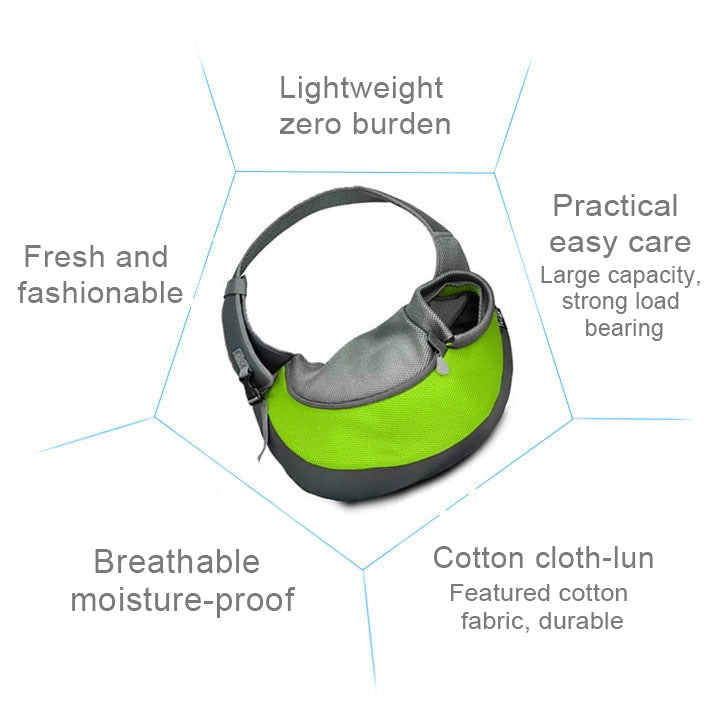 Dog and Cat Sling Carrier Hands Free Reversible Pet Papoose Bag, Size:Small, Size:Small