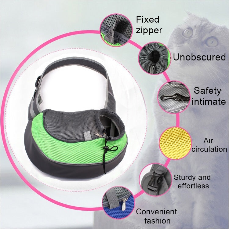 Dog and Cat Sling Carrier Hands Free Reversible Pet Papoose Bag, Size:Small, Size:Small