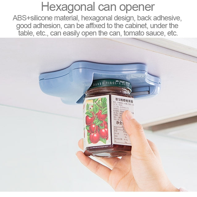 Effortless Bottle Can Opener Under the Kitchen Cabinet Countertop Lid Remover, GX-4003 (Green)