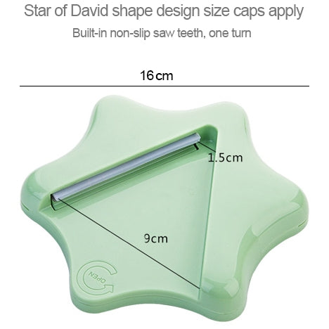 Effortless Bottle Can Opener Under the Kitchen Cabinet Countertop Lid Remover, GX-4003 (Green)