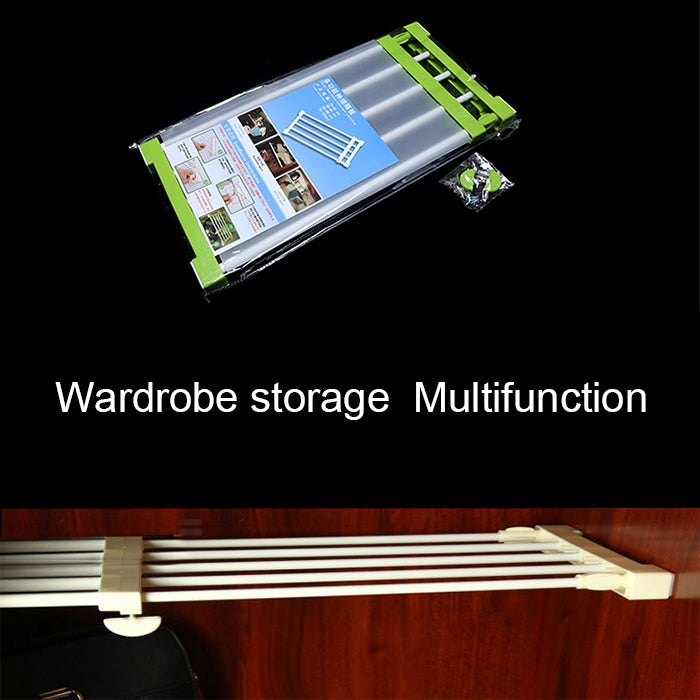 Wardrobe Storage Layered Baffle Cabinet Shelf Dormitory Partition Cupboard Partition Board, Width: 24cm, Stretch Range: 50-80cm, Stretch Range:50-80cm