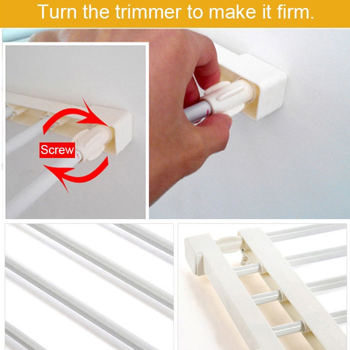 Wardrobe Storage Layered Baffle Cabinet Shelf Dormitory Partition Cupboard Partition Board, Width: 24cm, Stretch Range: 50-80cm, Stretch Range:50-80cm