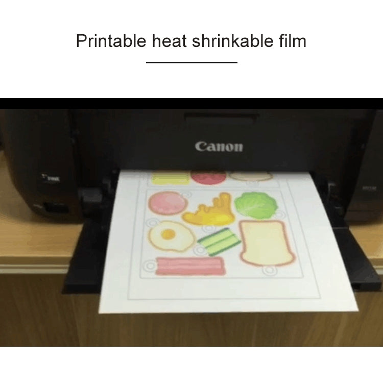 Print Heat Shrink Film DIY Epoxy Print Paper Rubber Stamp Material Print Paper, DIY Heat Shrink Film (Transparent)