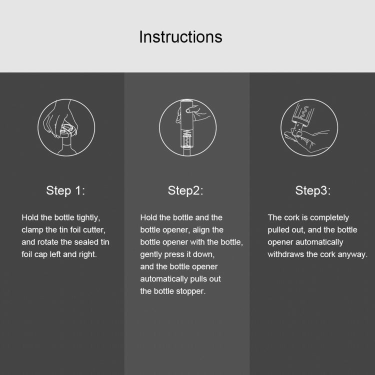 Original Xiaomi Youpin CIRCLE JOY Automatic Rechargeable Electric Wine Bottle Opener, CIRCLE JOY