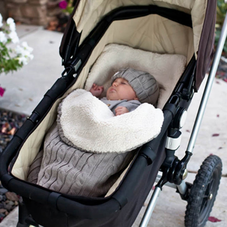 Thick Baby Swaddle Wrap Knit Envelope Sleeping Bag Newborn Infant Warm Bands Indoor Infant Stroller Sleeping Bag