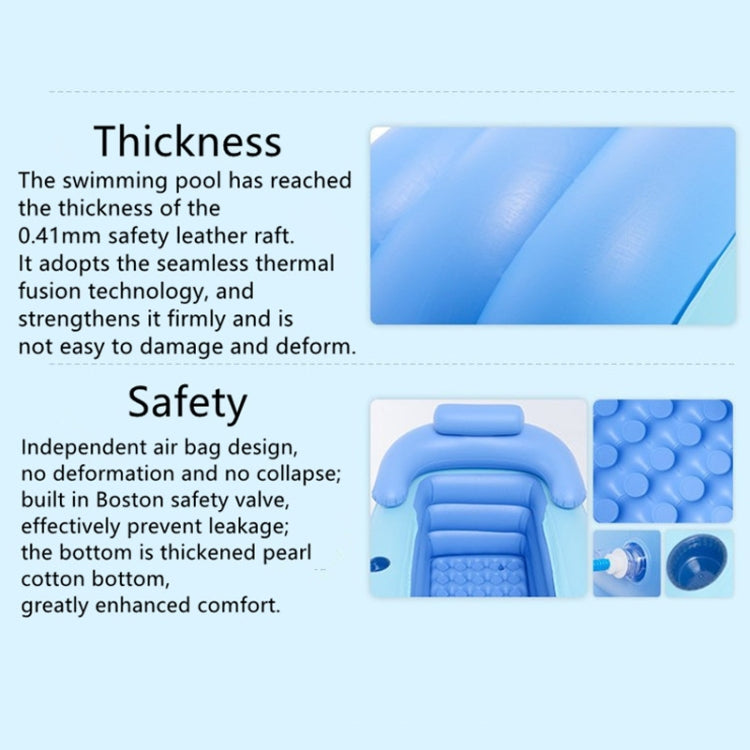 YT-038 Collapsible Sponge Bottom Inflatable Warm Bath Adult Bath Baby Swimming Pool with Charging Pump