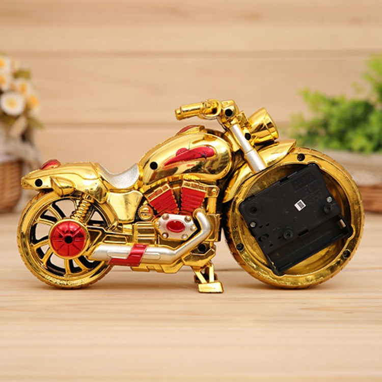 Cartoon Motorcycle Alarm Clock Bedroom Plastic Pointer Alarm Clock, Size: 23*13*6cm