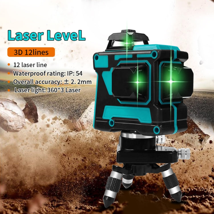 مستوى الليزر هيلدا LS055، 12 خطًا، ثلاثي الأبعاد، ذاتي التسوية، 360 درجة، أفقي ورأسي، شعاع أخضر