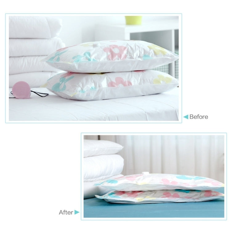 11 PCS Space Saving Sunflowers Pattern Vacuum Storage Bag, Thinken Quilts Clothing Vacuum Seal Storage Bag with a Hand Pump, Including: 3 PCS 80*100 cm,2 PCS 60*80 cm, 3 PCS 50*70 cm, 2 PCS 40*60 cm, 11 PCS Storage Bag