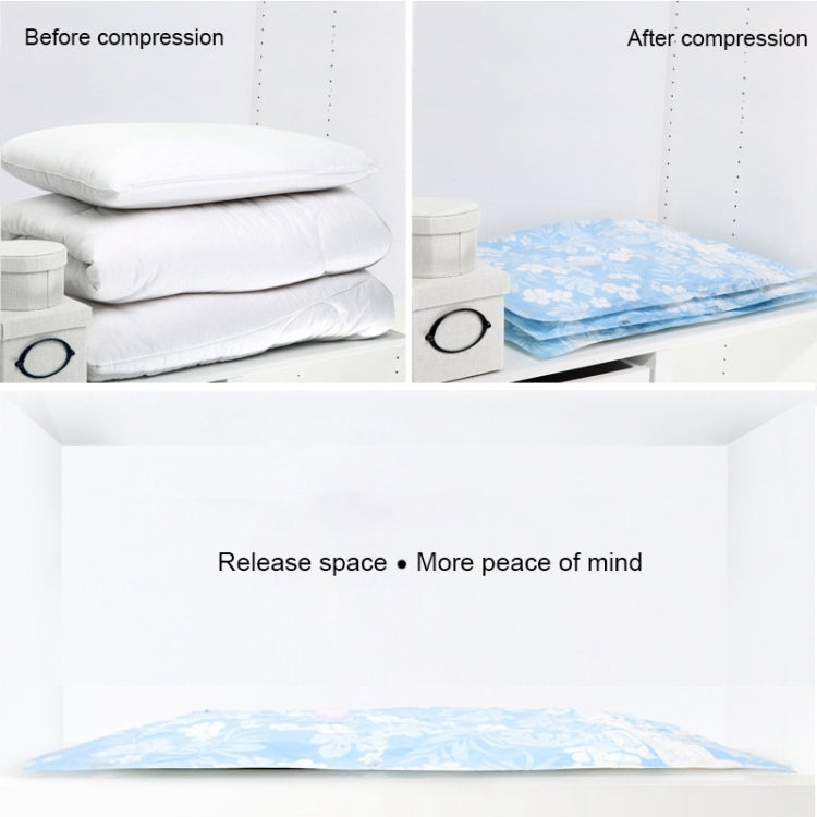Space Saving Orchids Pattern Vacuum Storage Bag, Thinken Quilts Clothing Vacuum Seal Storage Bag, Size: 60*80 cm, Size: 60*80 cm