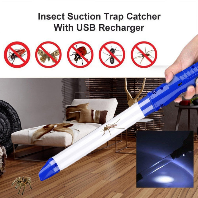 SK818 USB Charging Insects Bugs Suction Traps Electric Pest Spider Catcher with LED Light, SK818 Blue