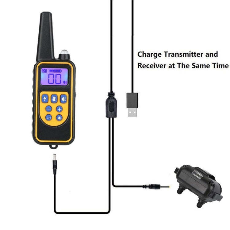 880-2 800 Yards Rechargeable Remote Control Collar Dog Training Device Anti Barking Device, 880-2 Black+Orange, 880-2 Black Black