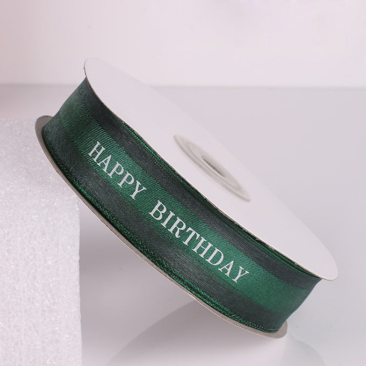 English Letter Colored Printed Ribbons Gift Bouquet Ribbons Bowknot Flowers Packaging Ribands , Size: 45m x 2.5cm, Color Satin Ribbons 4