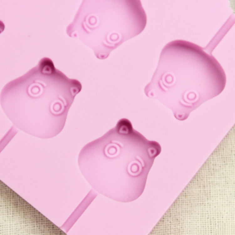 12-Capacity DIY Silicone Chocolate Molds(Lollipop Shape), Cow Shape, Lollipop Shape