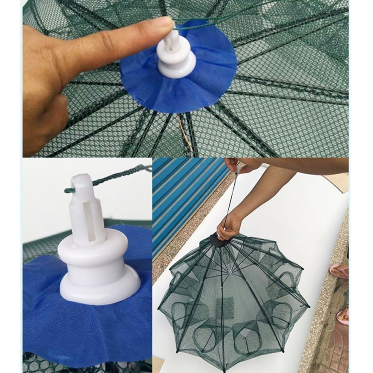16 Holes Automatic Foldable Fishing Net Nylon Shrimp Crab Minnow Trap Fish Cast Net Fishing Tackle, 16 Holes