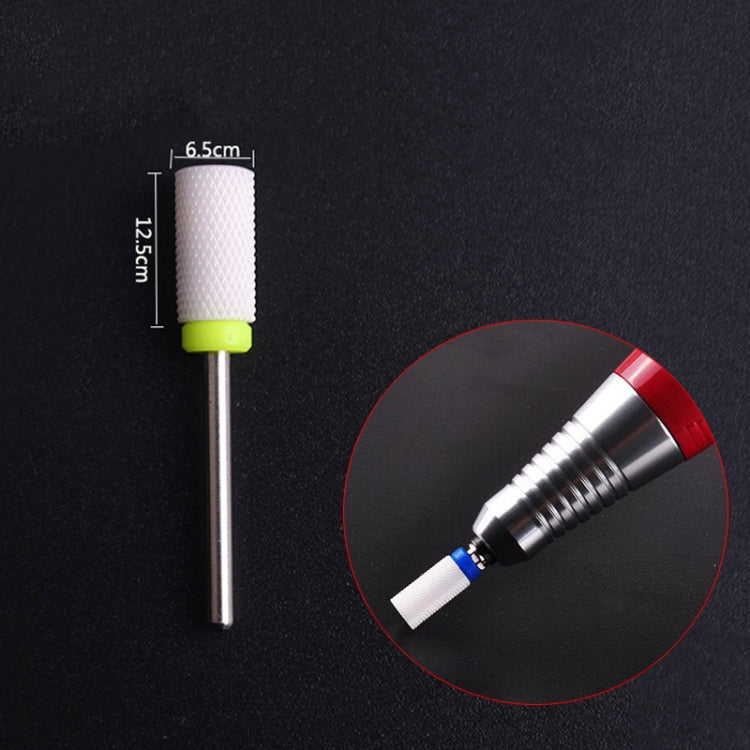 Nail Ceramic Cylindrical Electric Power Grinding Head, Size: 40.5*6.5mm, Size: 40.5*6.5mm, Size: 40.5*6.5