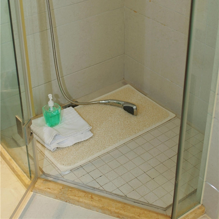 Rectangular Bathroom Bathtub Mildew Stain Resistant PVC Anti-skid Household Foot Pad Carpet, Size: 70cm x 40cm (White), 70cm x 40cm