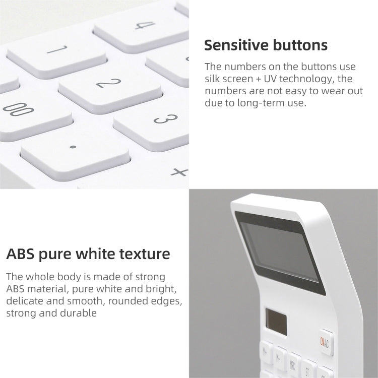 Original Xiaomi Youpin LEMO Rice Calculator 12-bit LED Display ABS Material 6 Degree Angle