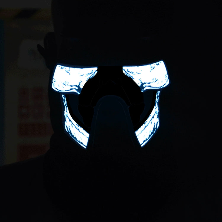 قناع هالوين FG-MA-023 بإضاءة LED باردة للتحكم الصوتي، قناع تنكر مخيف، FG-MA-023