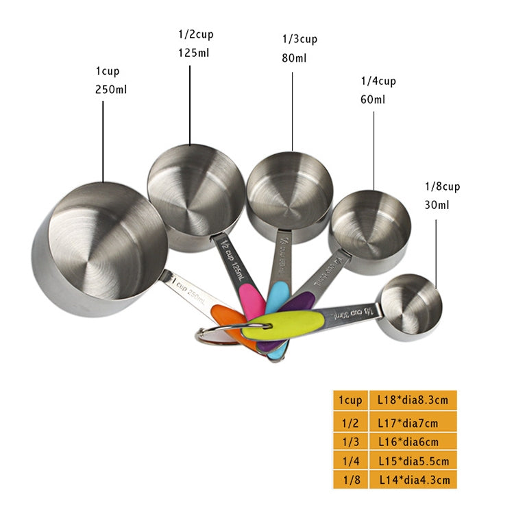 kn650 10 in 1 Colorful Stainless Steel Measuring Spoon Cake Mold Baking Tool Set, 10 in 1 Measuring Spoon(Colorful)