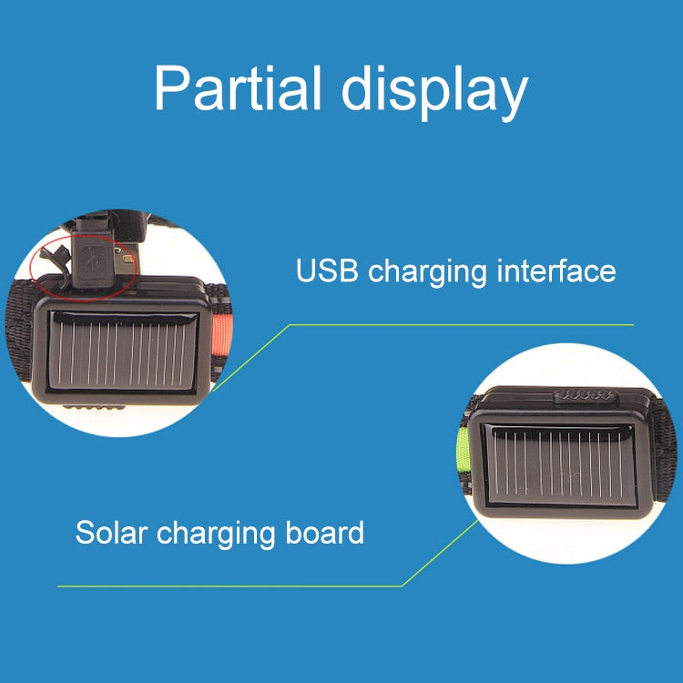 Medium and Large Dog Pet Solar + USB Charging LED Light Collar, Neck Circumference Size: L, 50-60cm, Size: L
