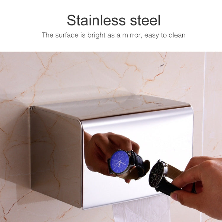 K20 304 Stainless Steel Bathroom Wall-mounted Waterproof Bright Light Paper Towel Roll Holder, K20
