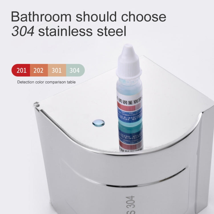 K20 304 Stainless Steel Bathroom Wall-mounted Waterproof Bright Light Paper Towel Roll Holder, K20