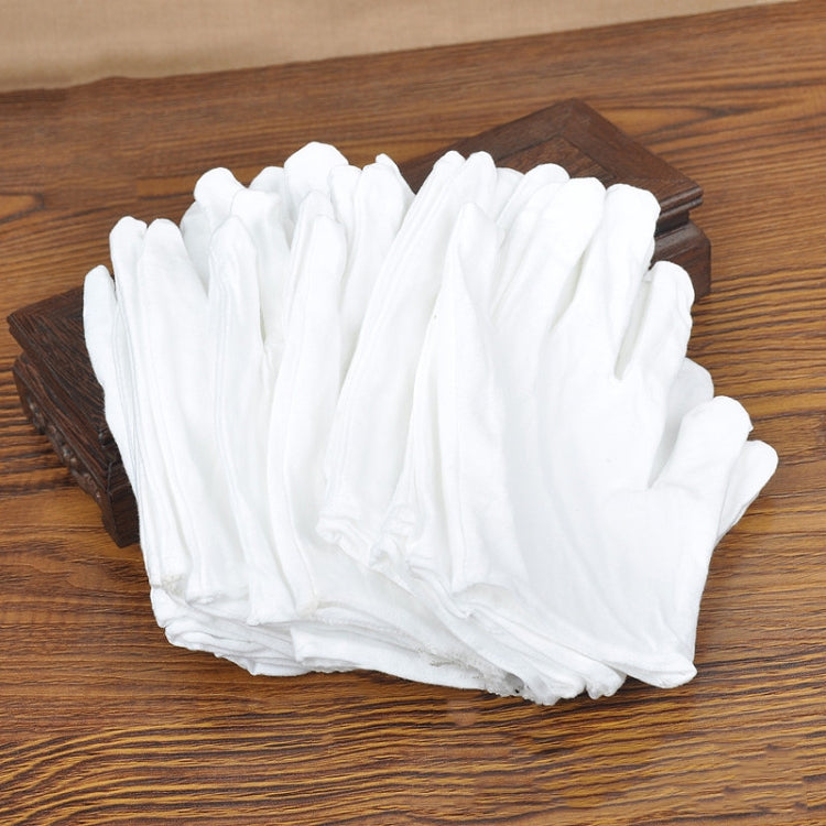 12 Pairs Pure Cotton Working Gloves, Medium Thick Size:Free Size, Medium Thick, Size:Free Size