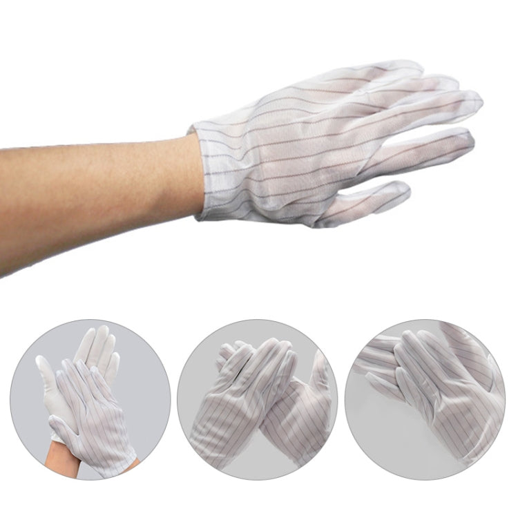10 Pairs Anti-static Stripe Plastic Gloves, Size:Free Size