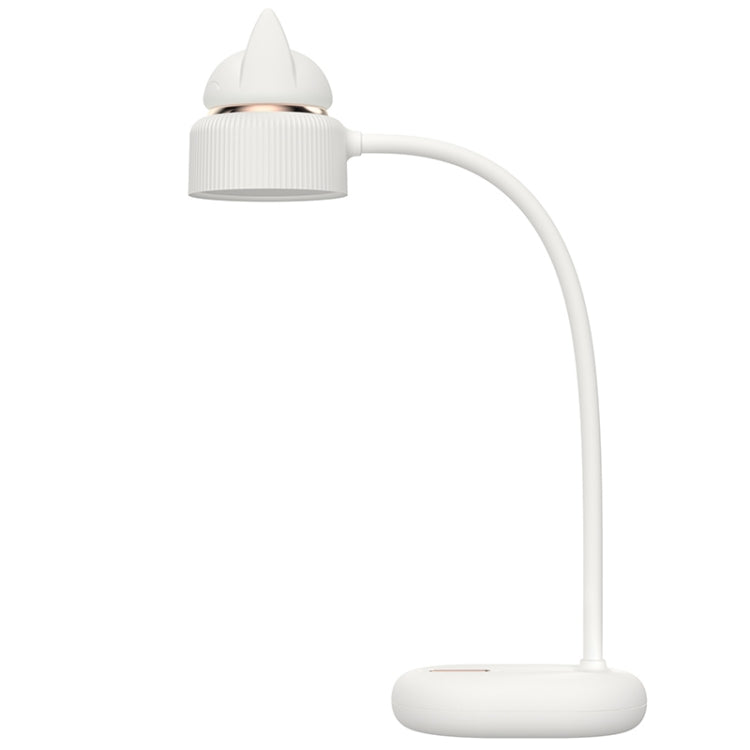 مصباح مكتب ليلي LED بتصميم مصدر ضوء مزدوج على شكل قطة، يدعم 3 مستويات للتحكم في السطوع