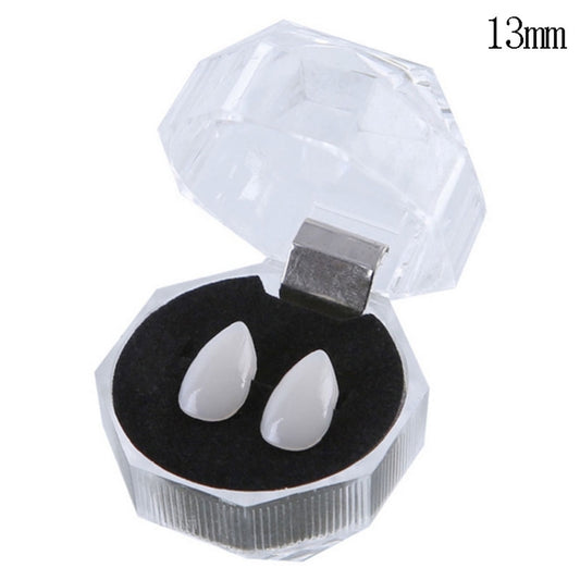 1 Pair 13mm Halloween Party Dentures Props Vampire Zombie Devil Fangs Teeth, 13mm