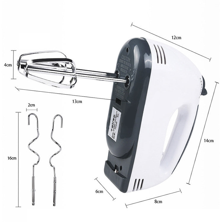 KN007364 100W Household Seven-speed Adjustable Handheld Electric Egg Beater, EU Plug, KN007364
