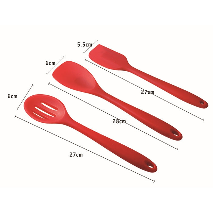 kn7050 10 in 1 Silicone Kitchen Tool Set, Red, Black, Green, Blue