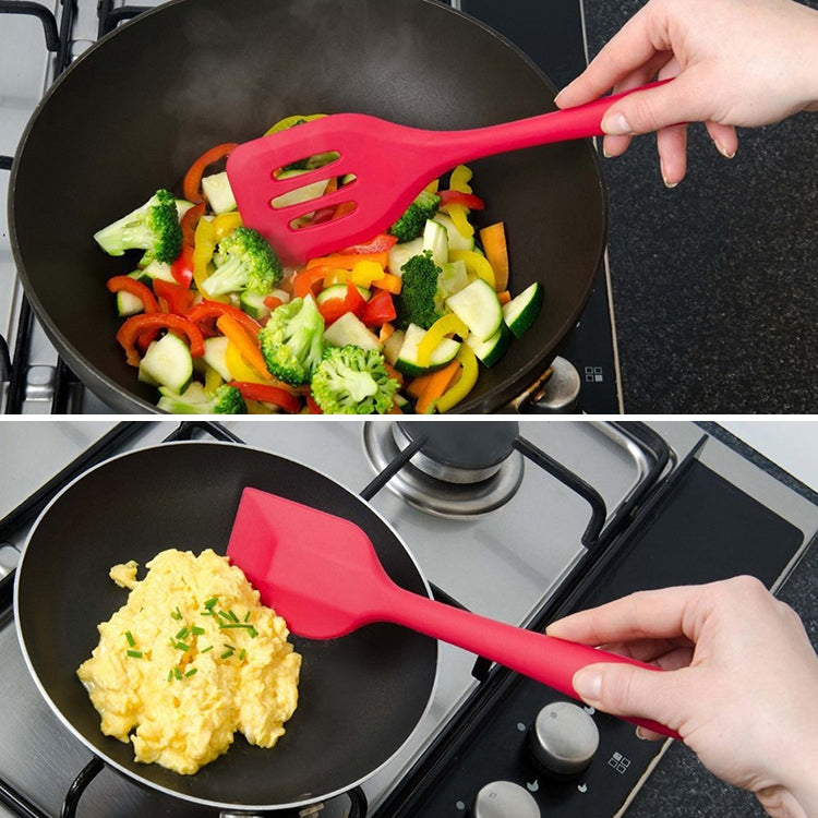 kn7050 10 in 1 Silicone Kitchen Tool Set, Red, Black, Green, Blue