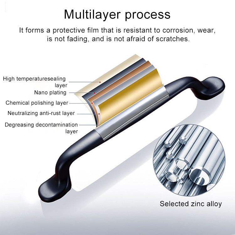 4041-64 Simple Archaistic Zinc Alloy Handle for Cabinet Wardrobe Drawer Door, Hole Spacing: 64mm, 4041-64