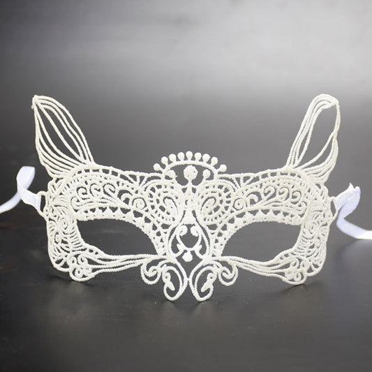 Halloween Masquerade Party Dance  Sexy Lady Lace Cat King Mask, Cat King