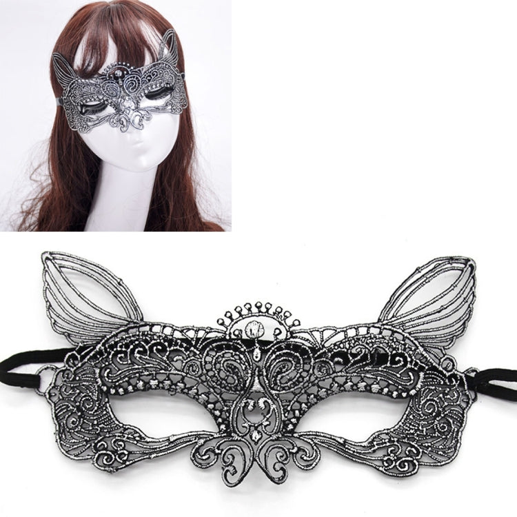 Halloween Masquerade Party Dance Sexy Lady Bronzing Lace Cat King Mask, Bronzing Cat King