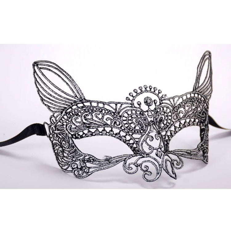 Halloween Masquerade Party Dance Sexy Lady Bronzing Lace Cat King Mask, Bronzing Cat King